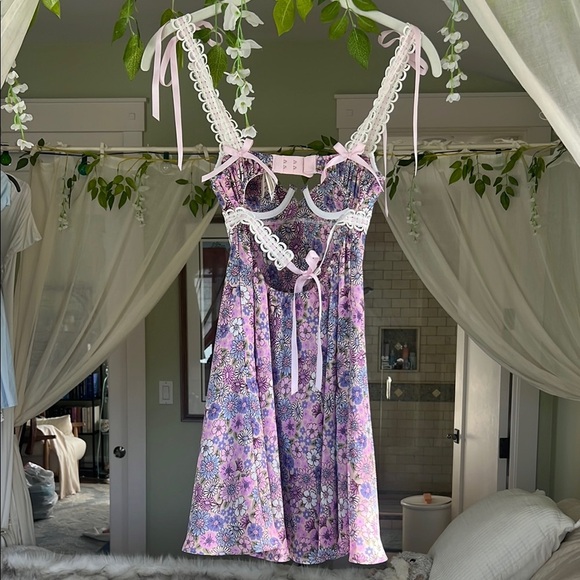 For Love And Lemons Floral Slip Dress - Picture 3 of 4